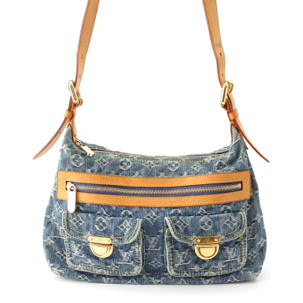 Louis Vuitton Monogram Denim Baggy Denim Shoulder Crossbody Bag Indigo Blue